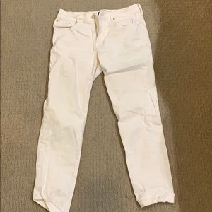 White girlfriend jeans
